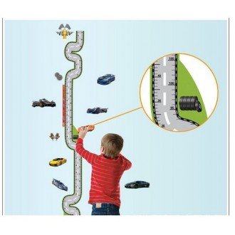 Racing track Growth Chart Measurement of height Wall Sticker